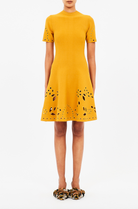 Fania Short Sleeve Knit Mini Dress - Goldenrod by Ulla Johnson | 25 South Boutiques