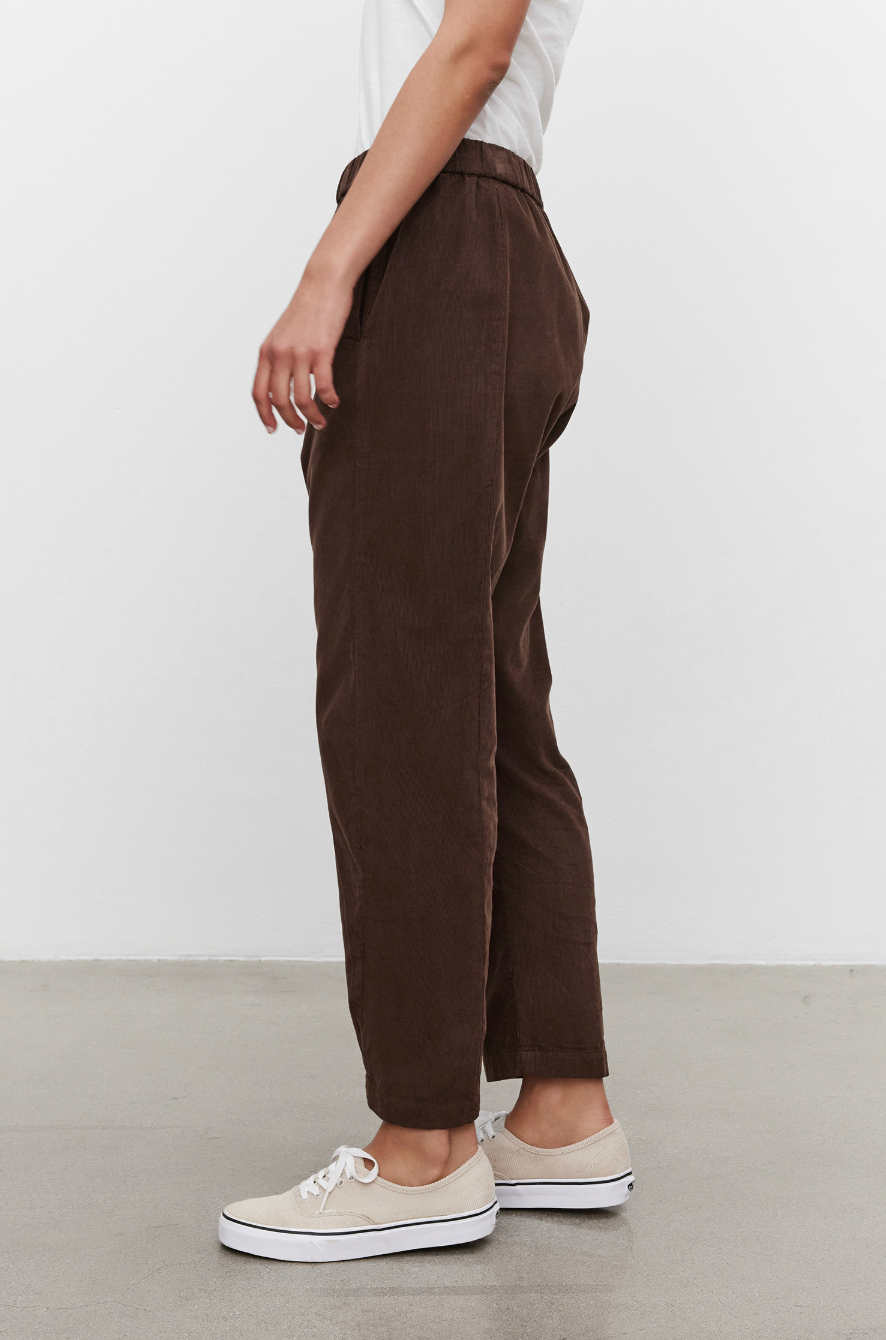 Laney Cotton Corduroy Pant - Bark by Velvet — alternate view
