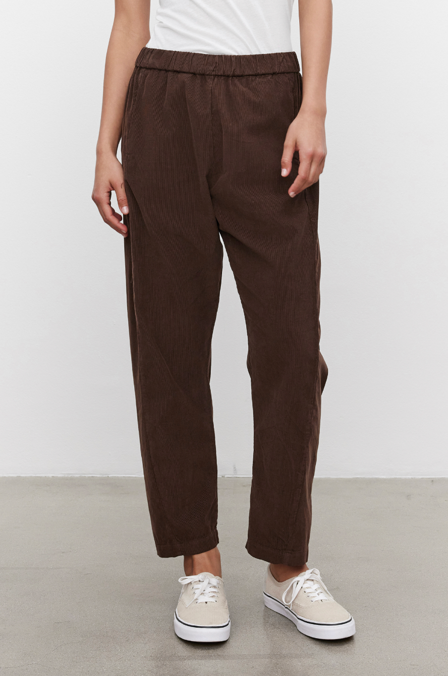 Laney Cotton Corduroy Pant - Bark by Velvet | 25 South Boutiques