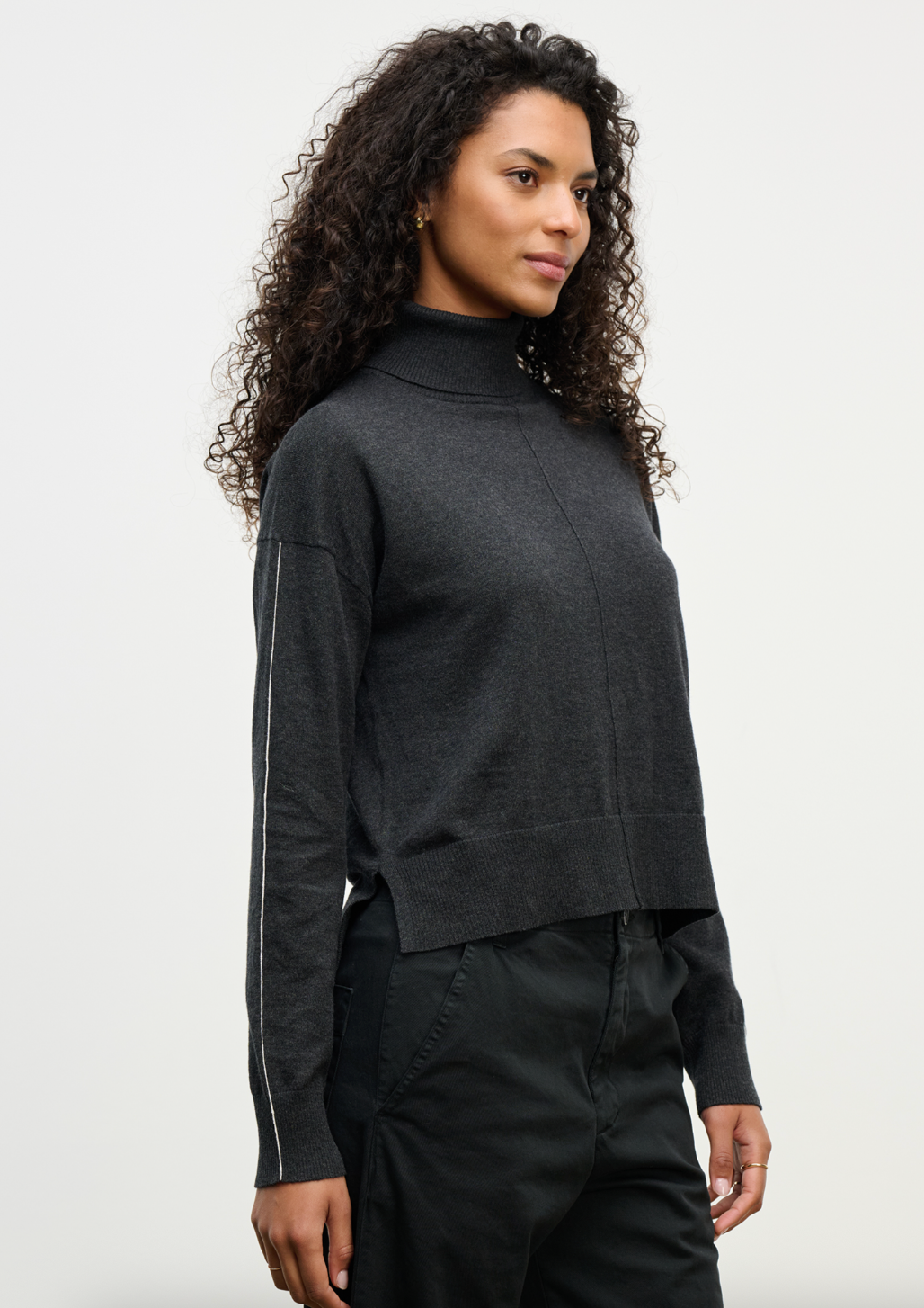 Libra Turtleneck Sweater - Cinder by Velvet — alternate view