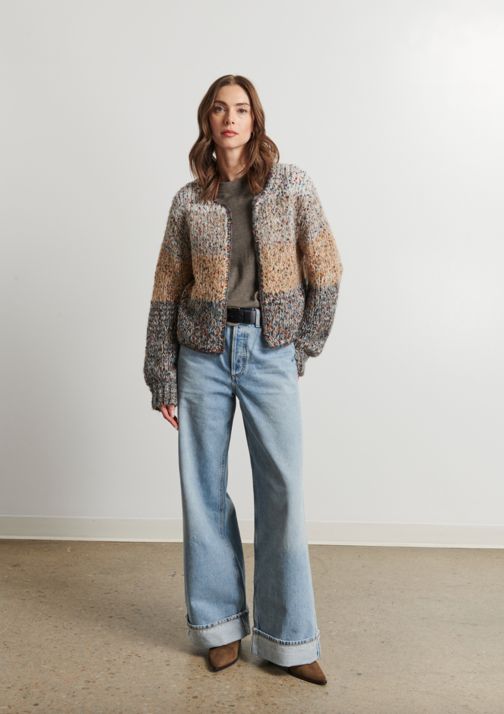 Iris Cardigan - Fall Foliage by Line — alternate view