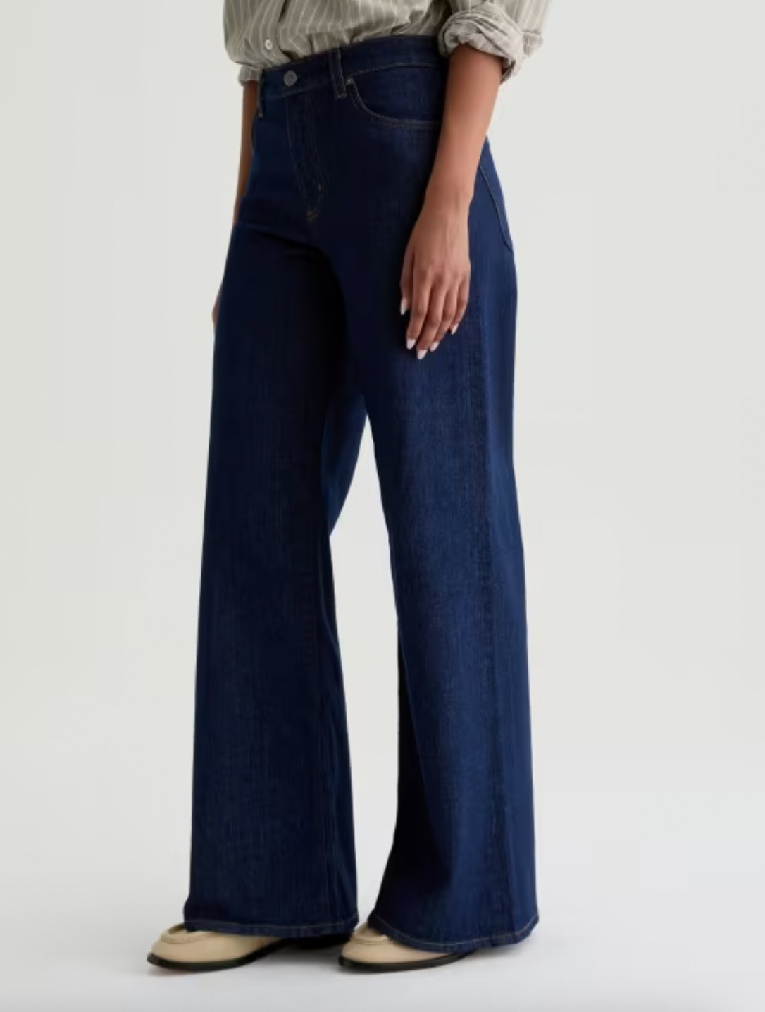 Saige Wide Leg Mid Rise - Symmetry by Adriano Goldschmied AG — view 5