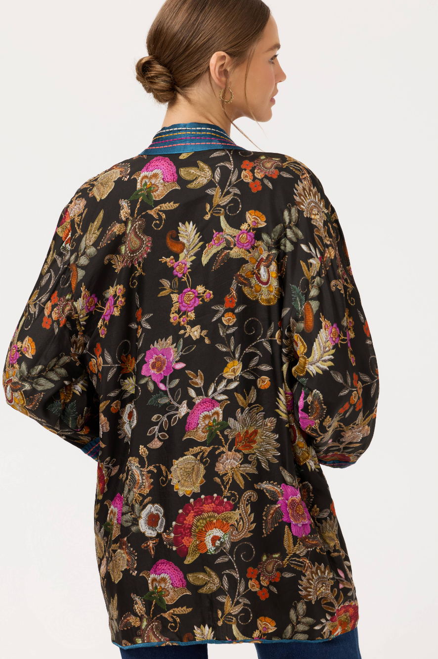 Romana Reversible Kimono - Majolica Blue by Johnny Was — view 3
