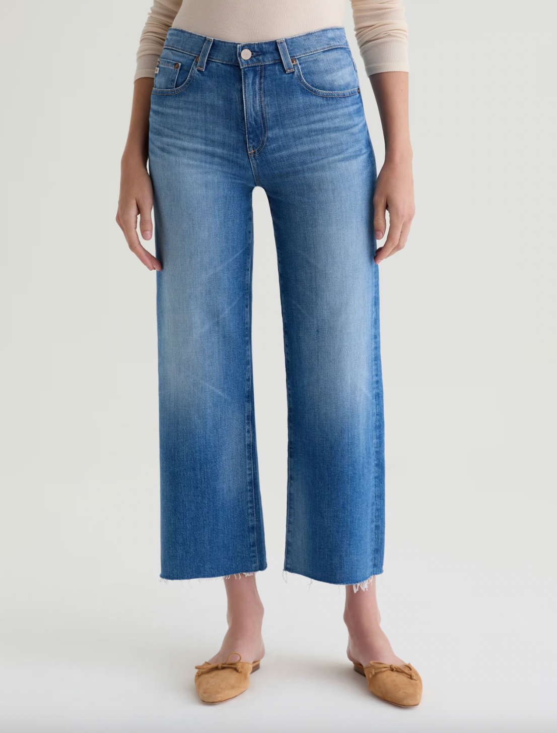 Saige Wide Leg Mid Rise Crop - 13 Years Allure by Adriano Goldschmied AG — alternate view