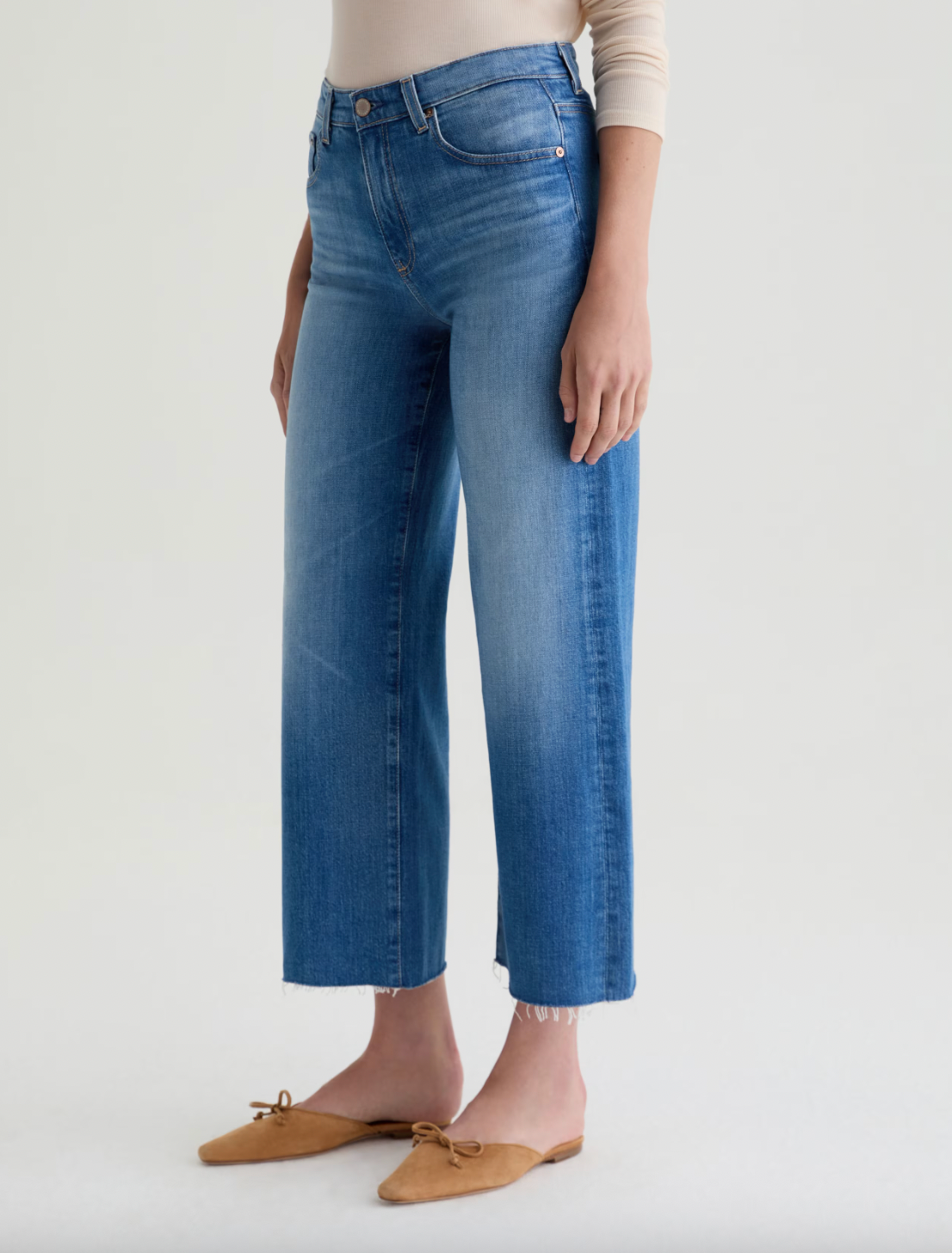 Saige Wide Leg Mid Rise Crop - 13 Years Allure by Adriano Goldschmied AG — view 3