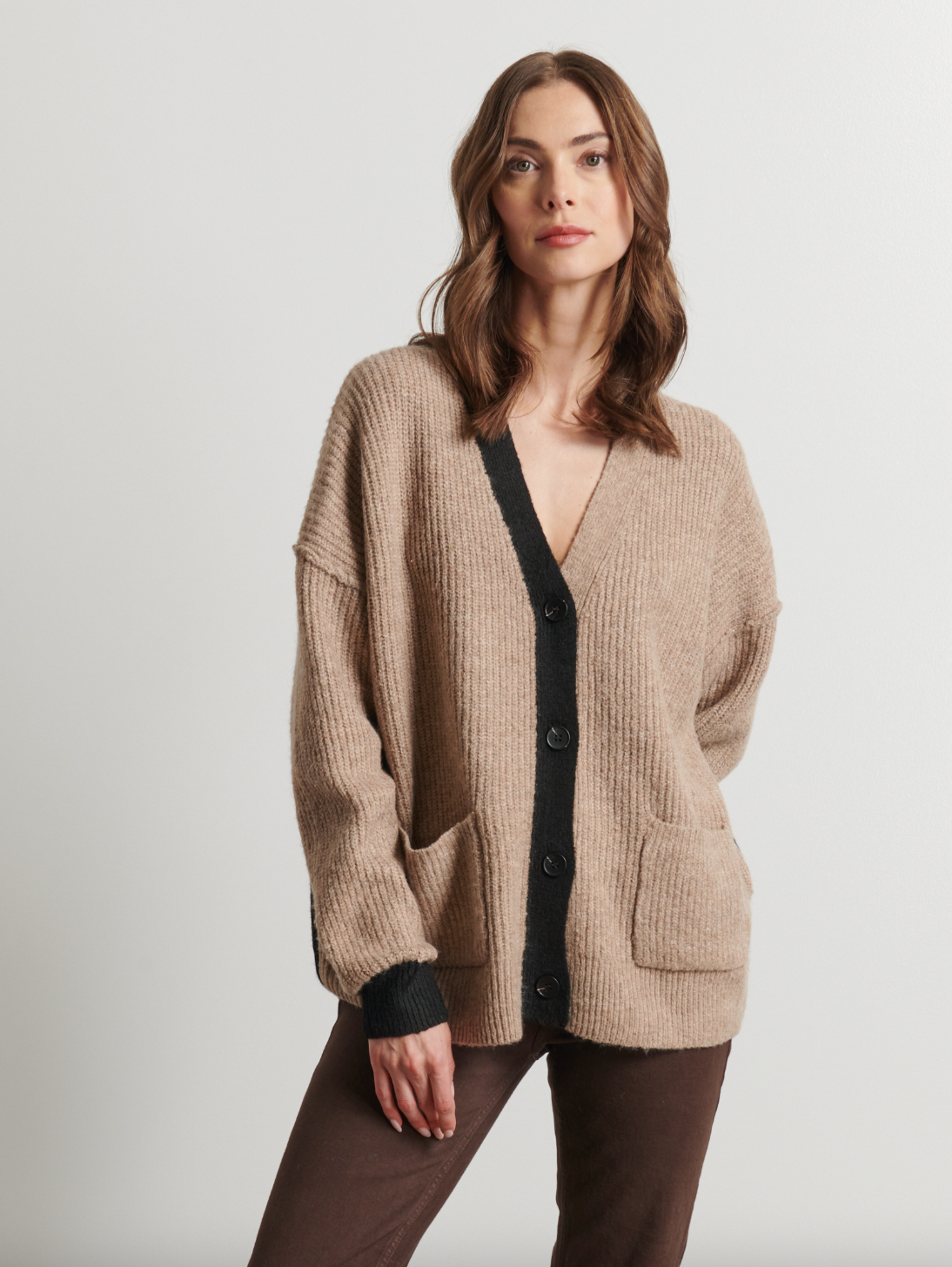 Phoenix Colorblock Cardigan - Midnight Pampas by Line | 25 South Boutiques