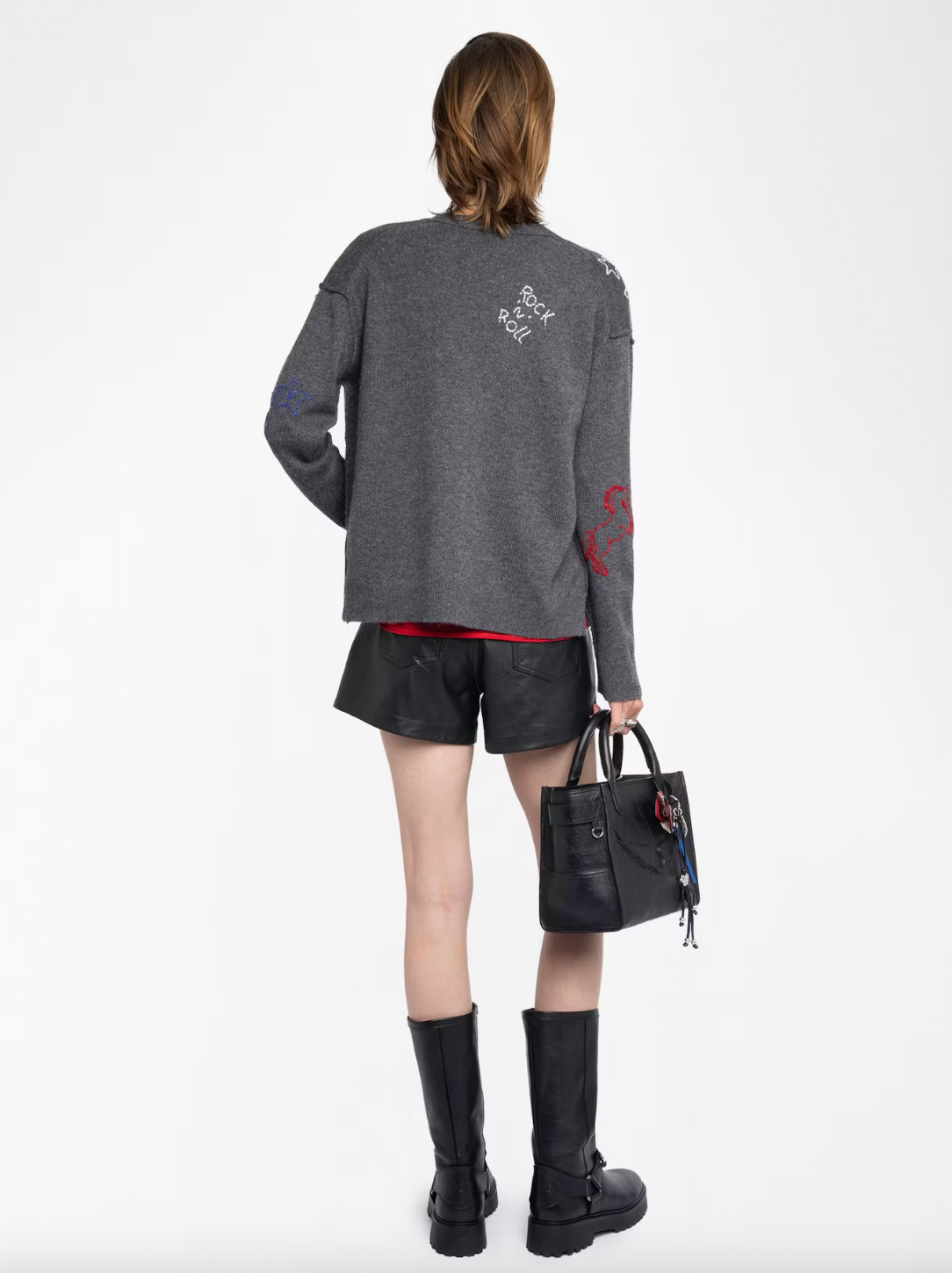 Mirkaz Cashmere Cardigan - Anthracite by Zadig & Voltaire — view 3