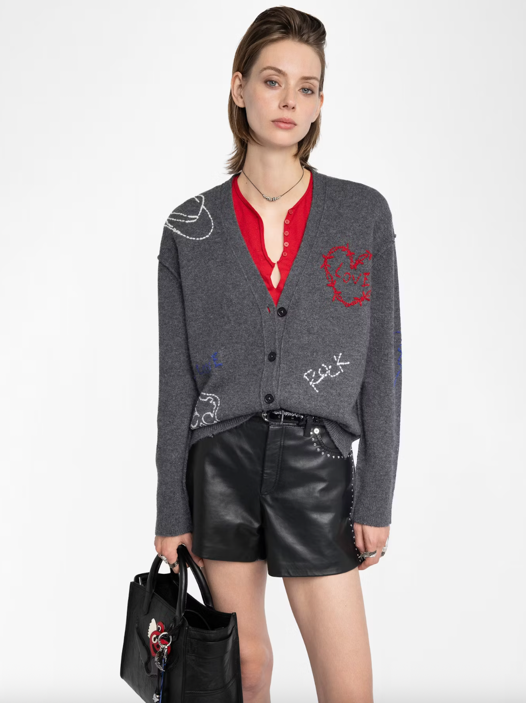 Mirkaz Cashmere Cardigan - Anthracite by Zadig & Voltaire | 25 South Boutiques