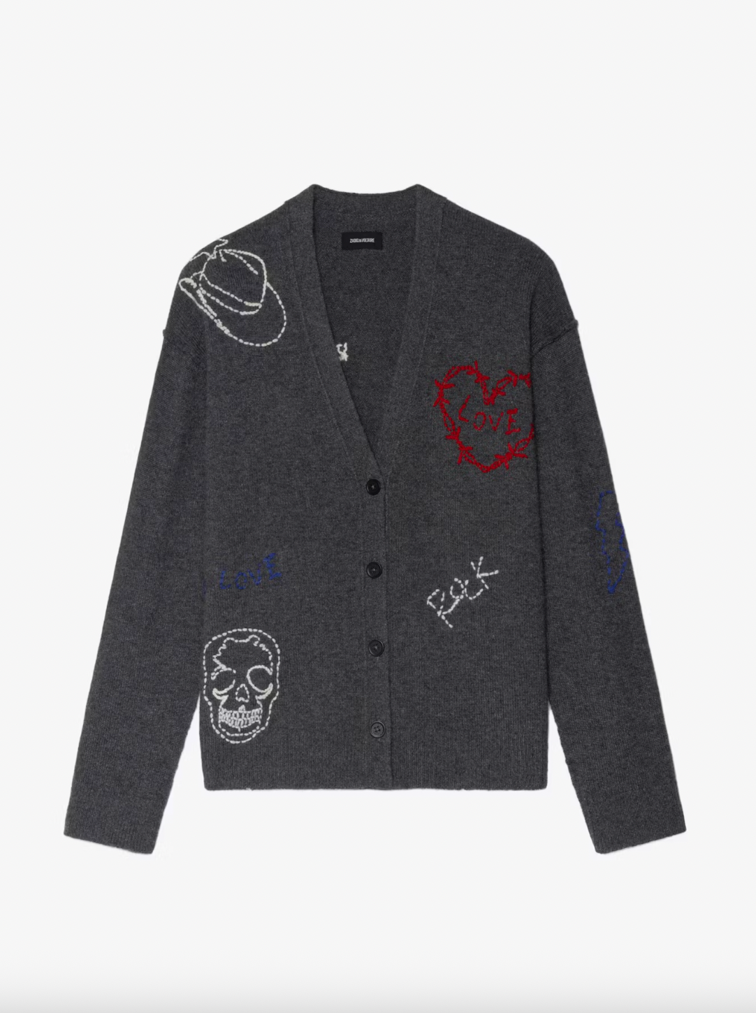 Mirkaz Cashmere Cardigan - Anthracite by Zadig & Voltaire — view 5