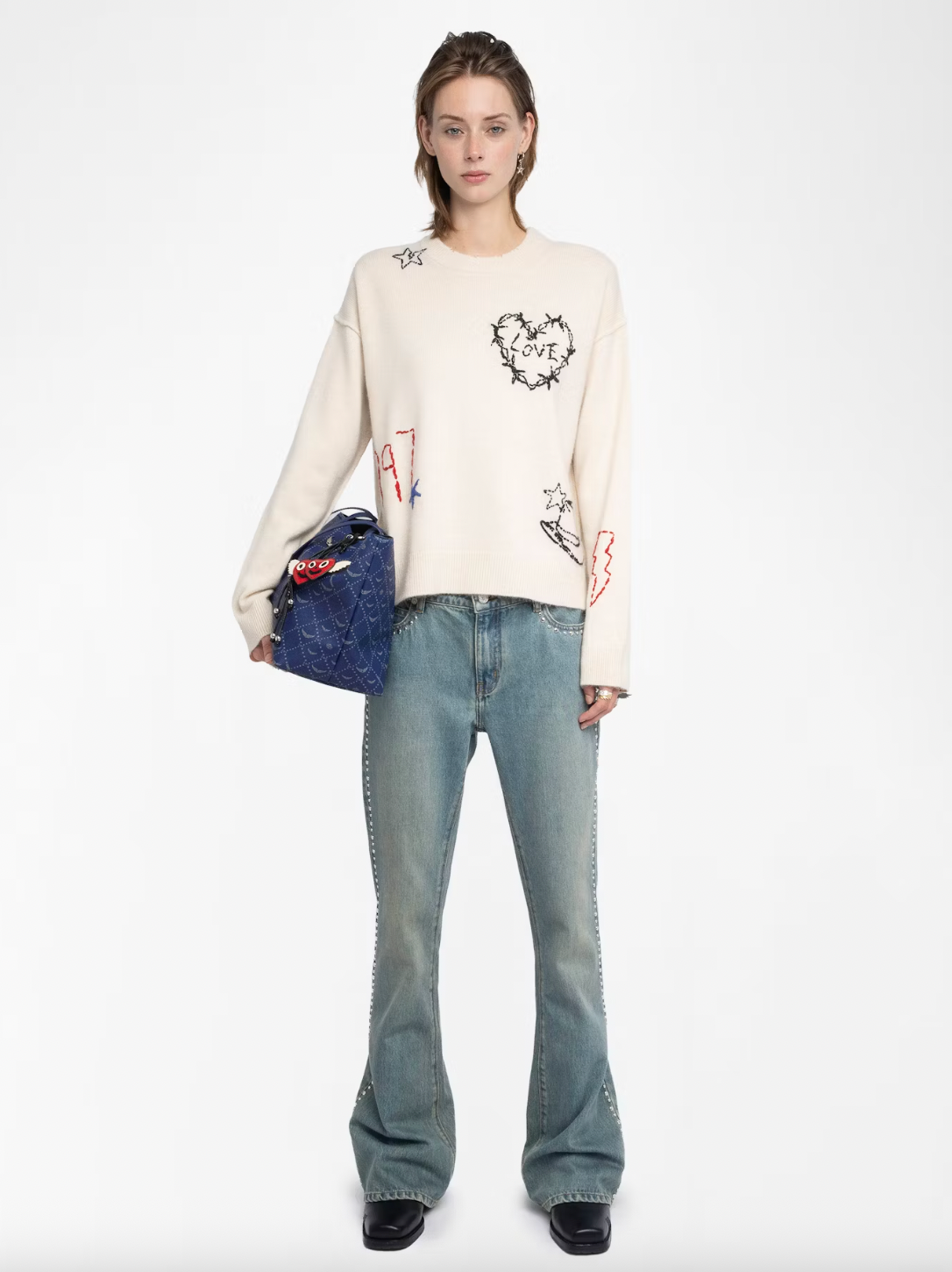 Markuz Cashmere Sweater - Ecru by Zadig & Voltaire — view 4
