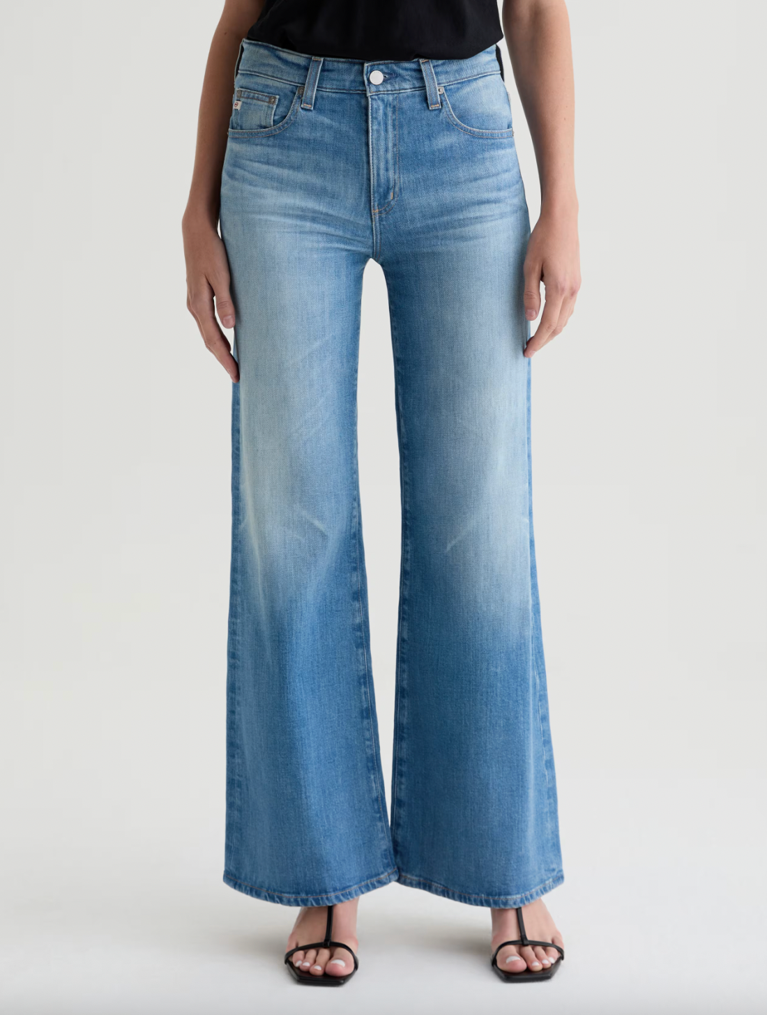 Saige Wide Leg Mid Rise - 18 Years Bisou by Adriano Goldschmied AG — alternate view