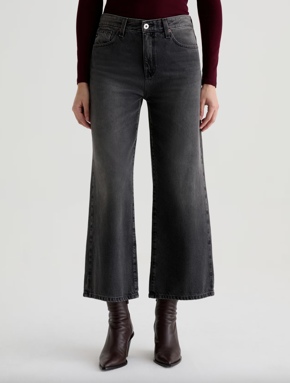 Saige Wide Leg Mid Rise - Overnight by Adriano Goldschmied AG — alternate view