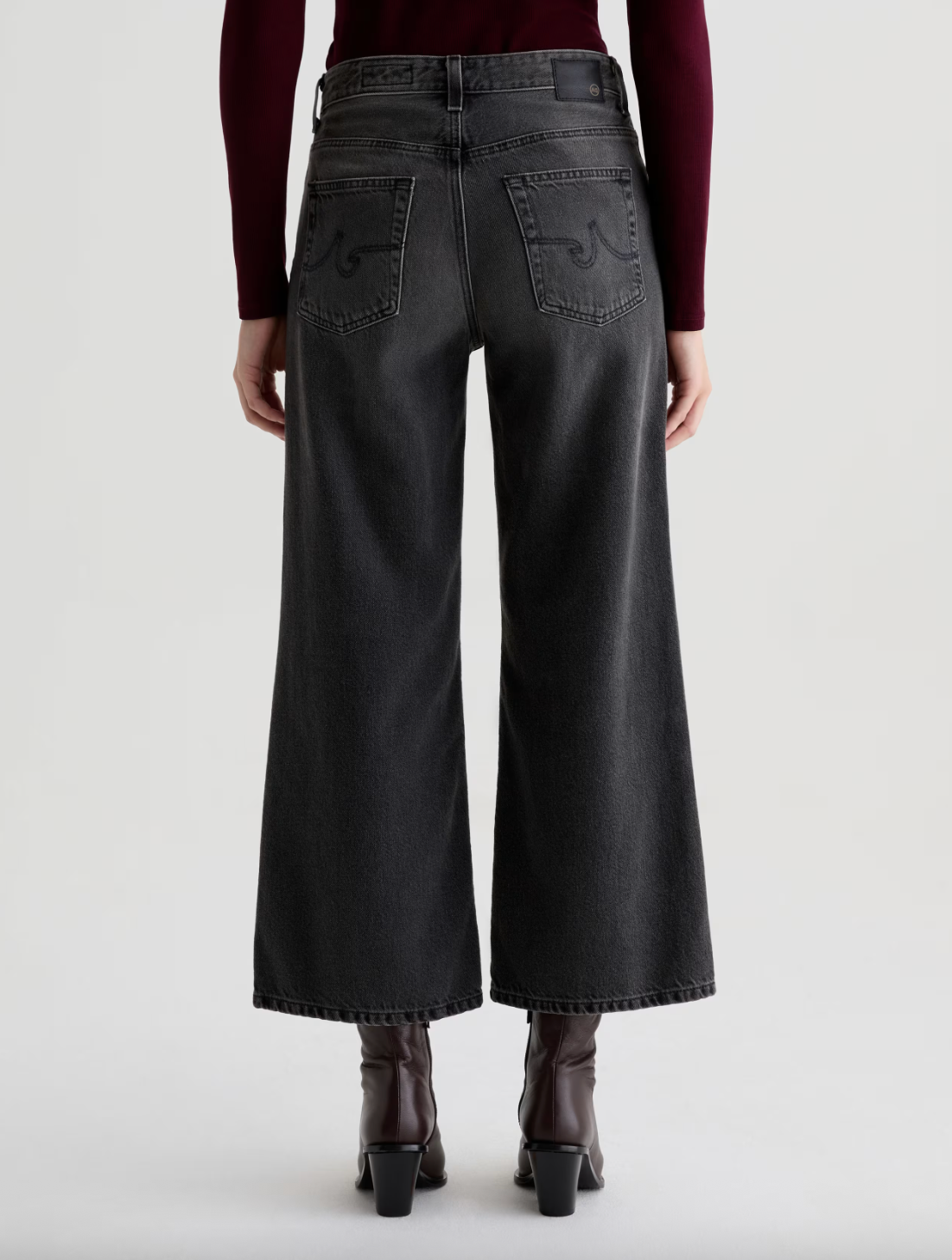 Saige Wide Leg Mid Rise - Overnight by Adriano Goldschmied AG — view 5