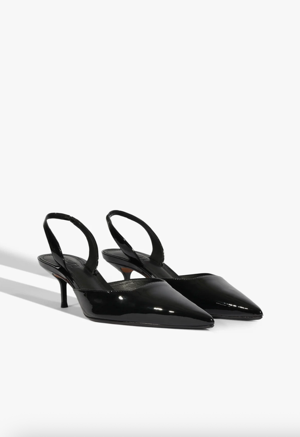 Paola Mid Pump - Black Patent by Schutz — alternate view