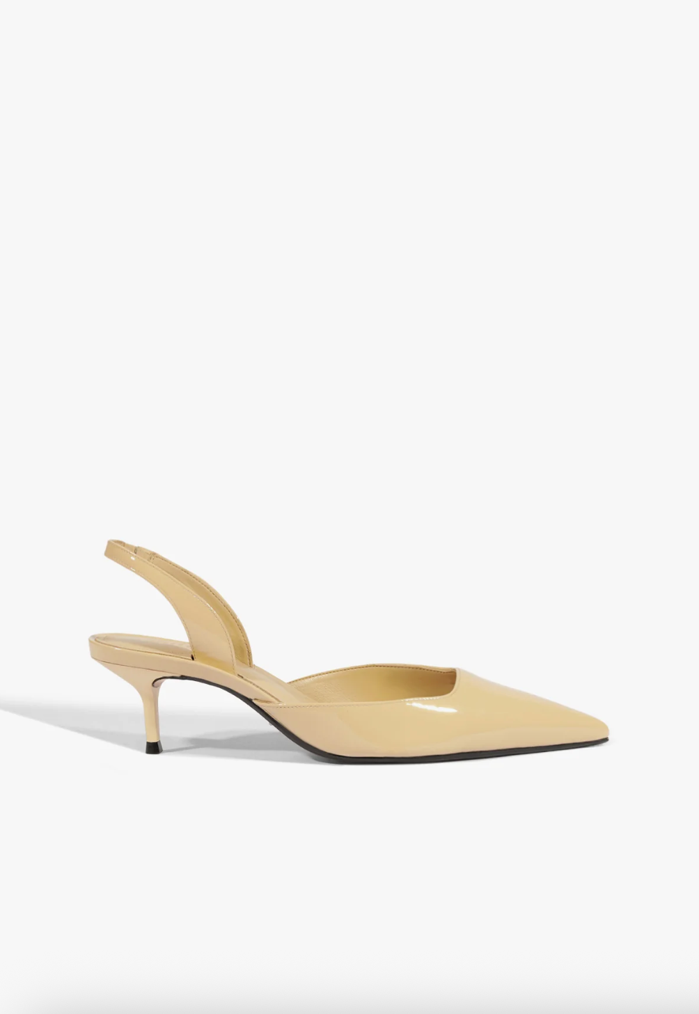 Paola Mid Pump - Buff Beige Patent by Schutz | 25 South Boutiques