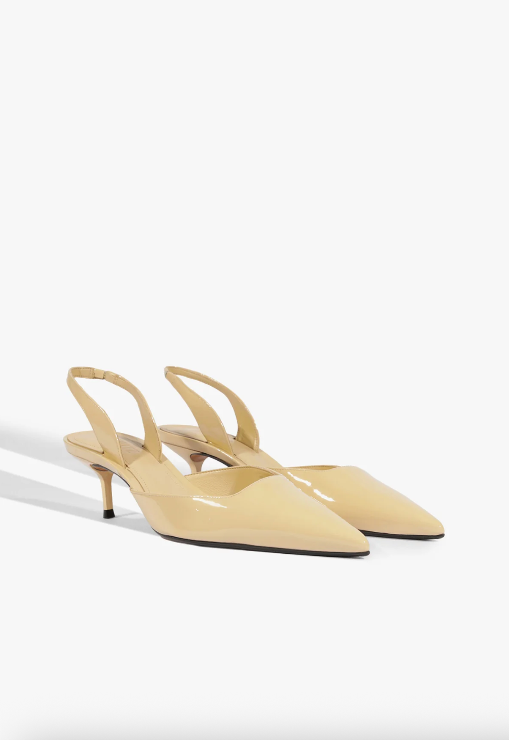 Paola Mid Pump - Buff Beige Patent by Schutz — alternate view