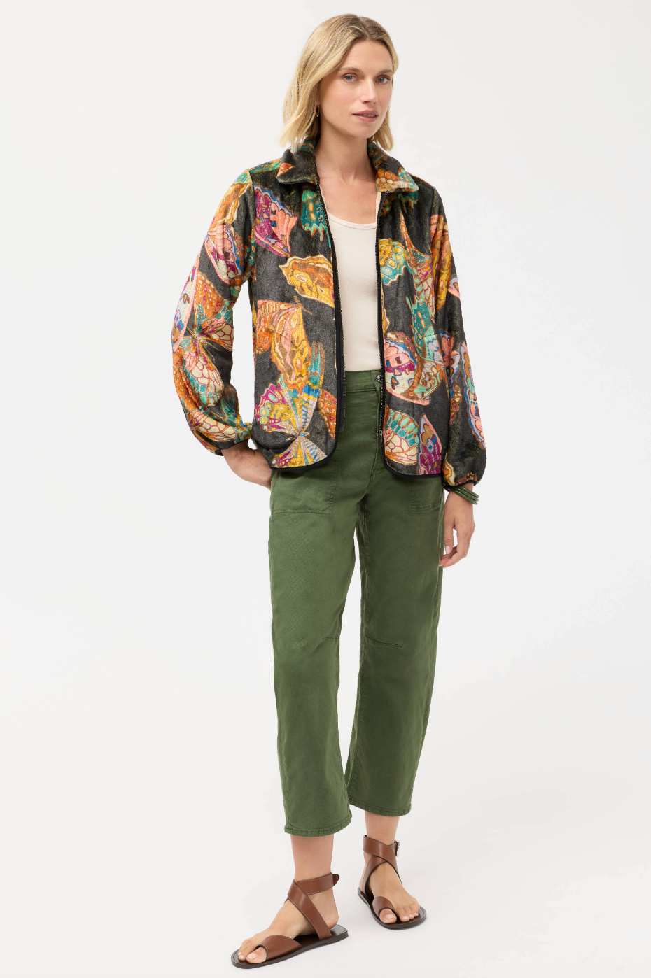 Esther Sherpa Jacket - Ofelia Scarf by Johnny Was — view 4