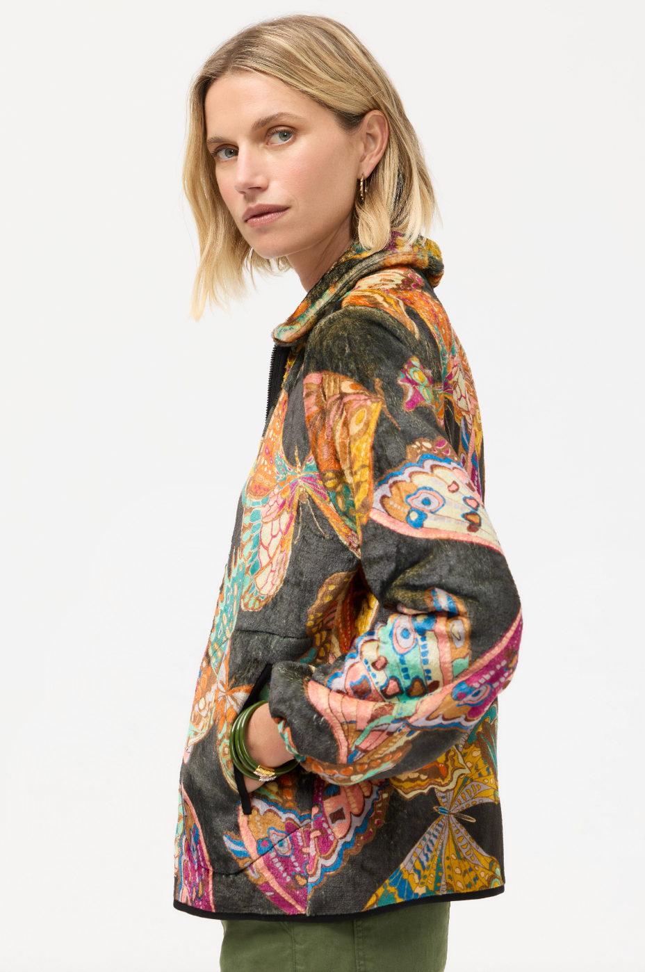 Esther Sherpa Jacket - Ofelia Scarf by Johnny Was — alternate view