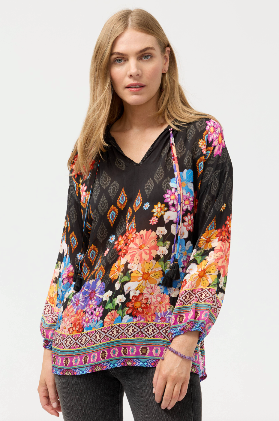 Margot Blouse - Gerbera Scarf by Johnny Was | 25 South Boutiques