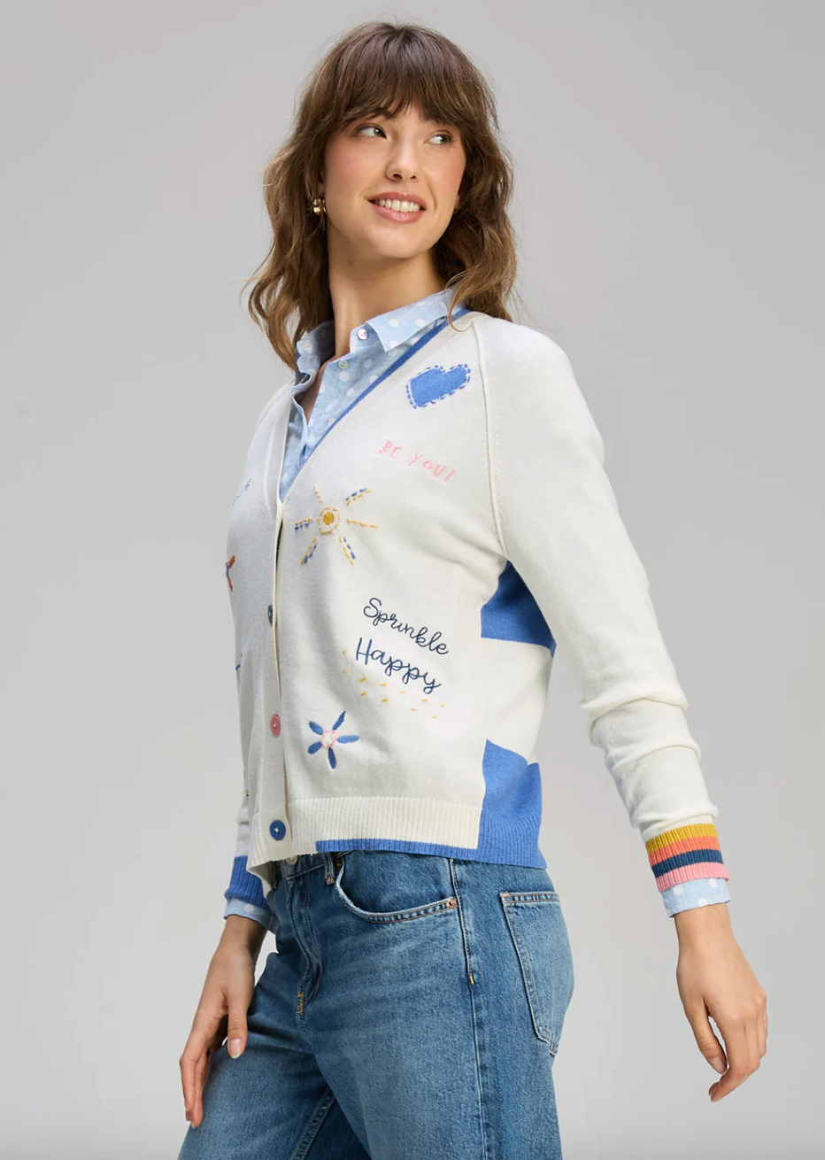 Good Vibes Cardi - Winter White by Zaket & Plover — alternate view