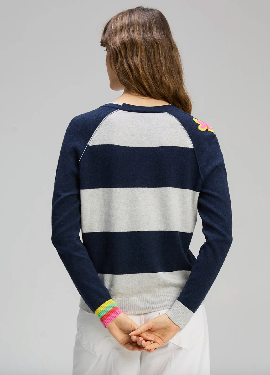 Good Vibes Cardi - Denim Blue by Zaket & Plover — view 3