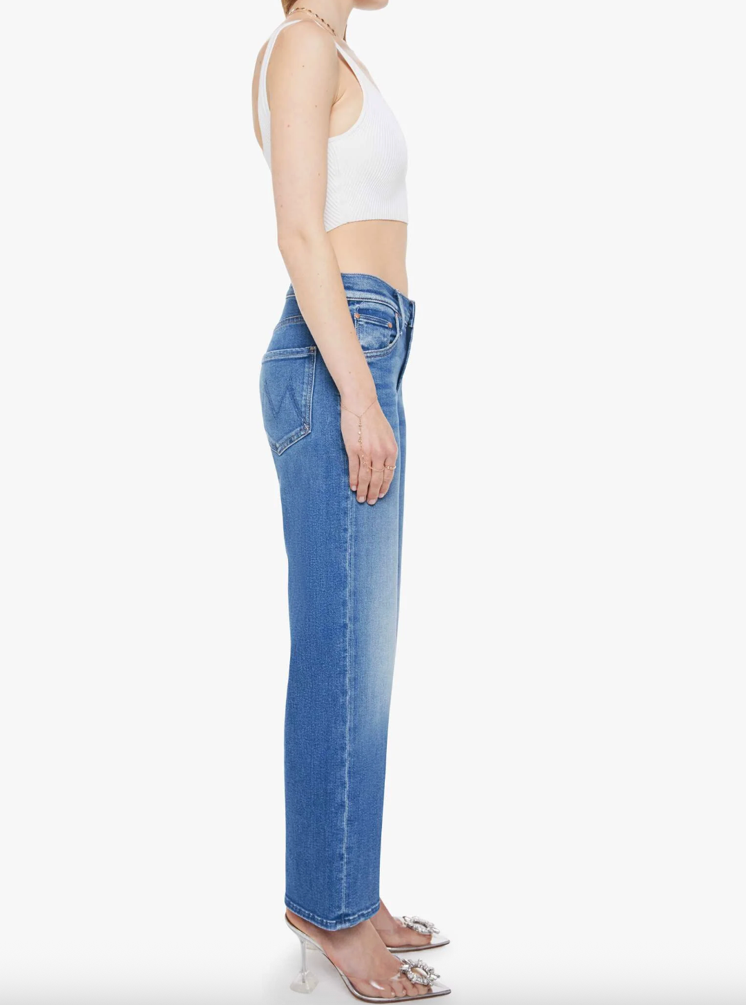 The Mid Rise Rambler Zip Ankle - Piece by Piece by MOTHER — alternate view