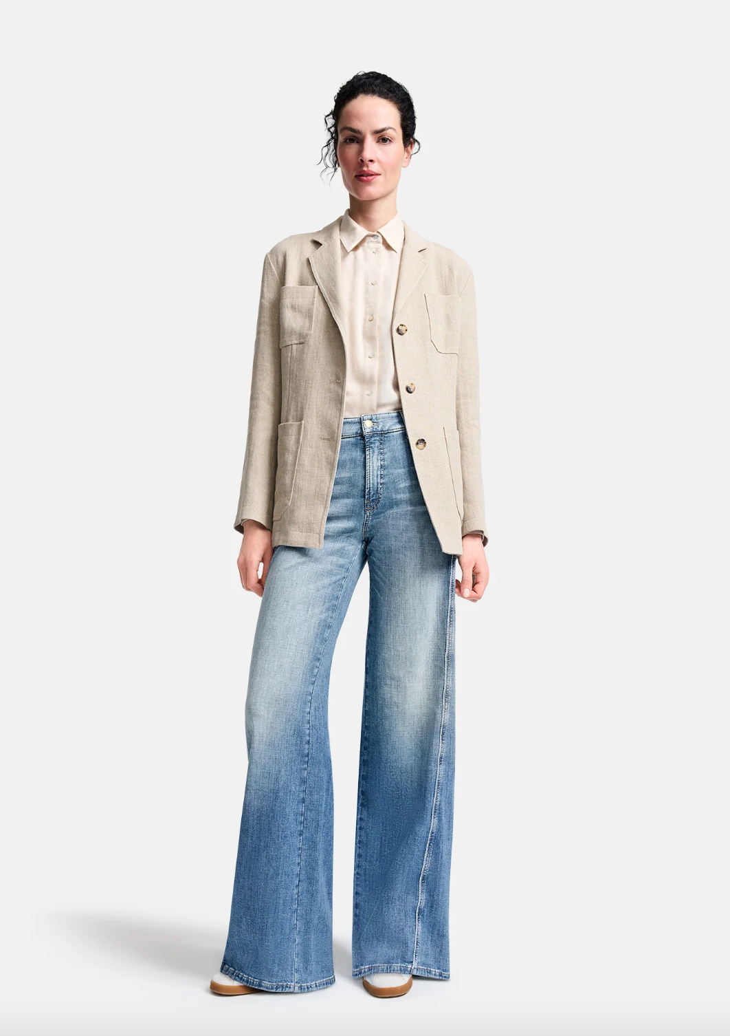 Palazzo Patch Jeans - Blue by Cambio — alternate view