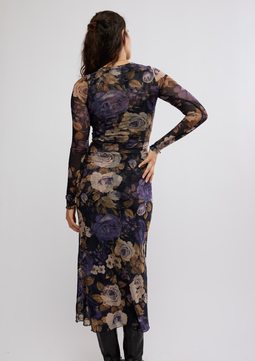 Gianni Maxi Dress - Denim Combo by Free People — view 3