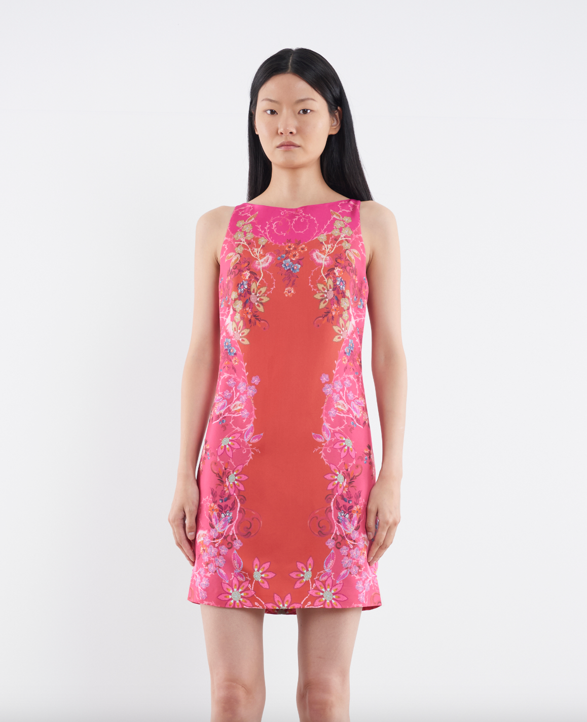 Alba Silk Dress - Piazza Print by Saloni — alternate view