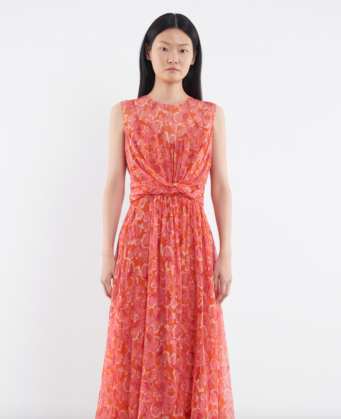 Blythe Chiffon Dress - Traceri Rouge by Saloni — alternate view