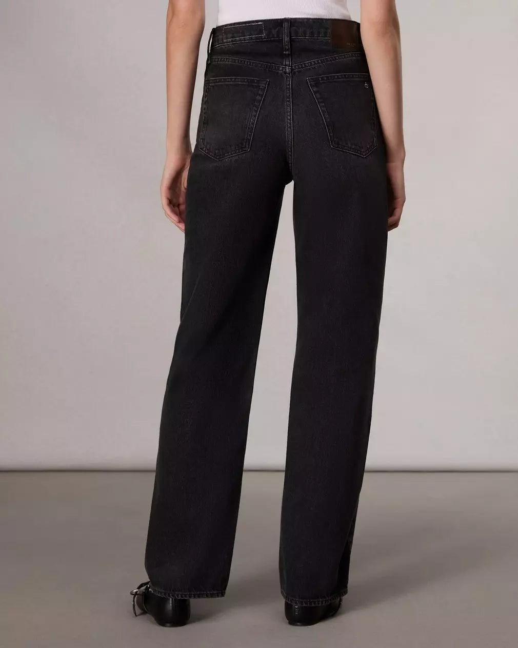 Shea Relaxed Straight Jean - Black Stone by Rag & Bone — view 4