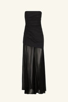 Blainey Strapless Draped Maxi Dress - Black by Shona Joy — view 6