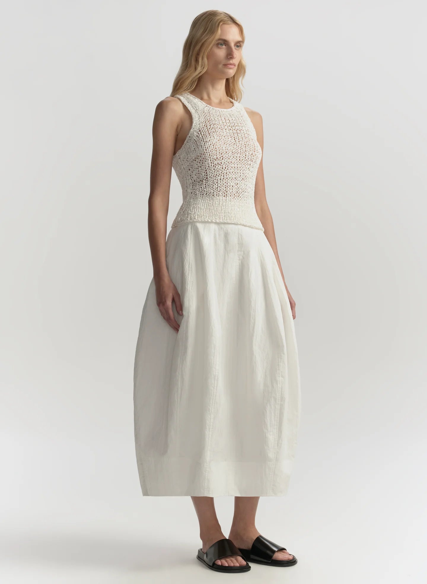 Nelly Open Knit Tank - Off White by A.L.C — view 3