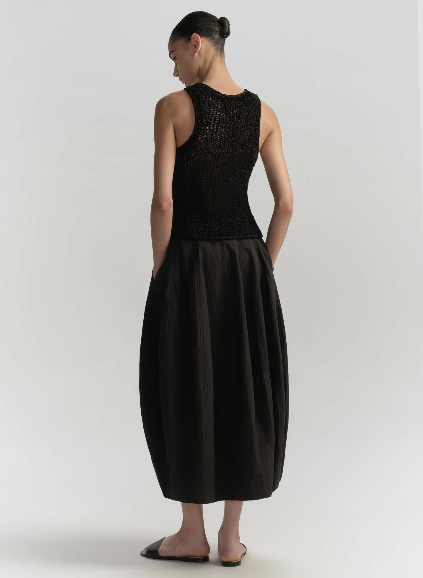 Nelly Open Knit Tank - Black by A.L.C — view 4