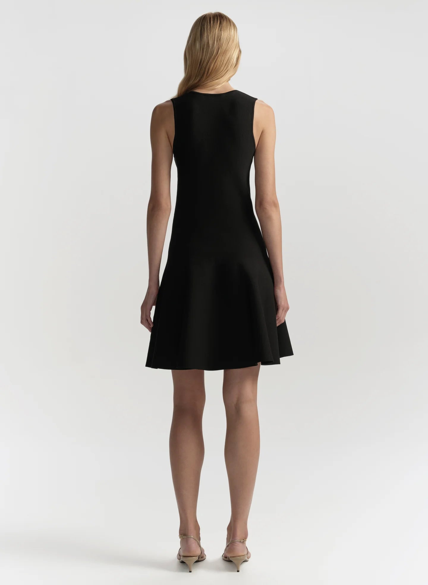 Sera Compact Knit Mini Dress - Black by A.L.C — view 4
