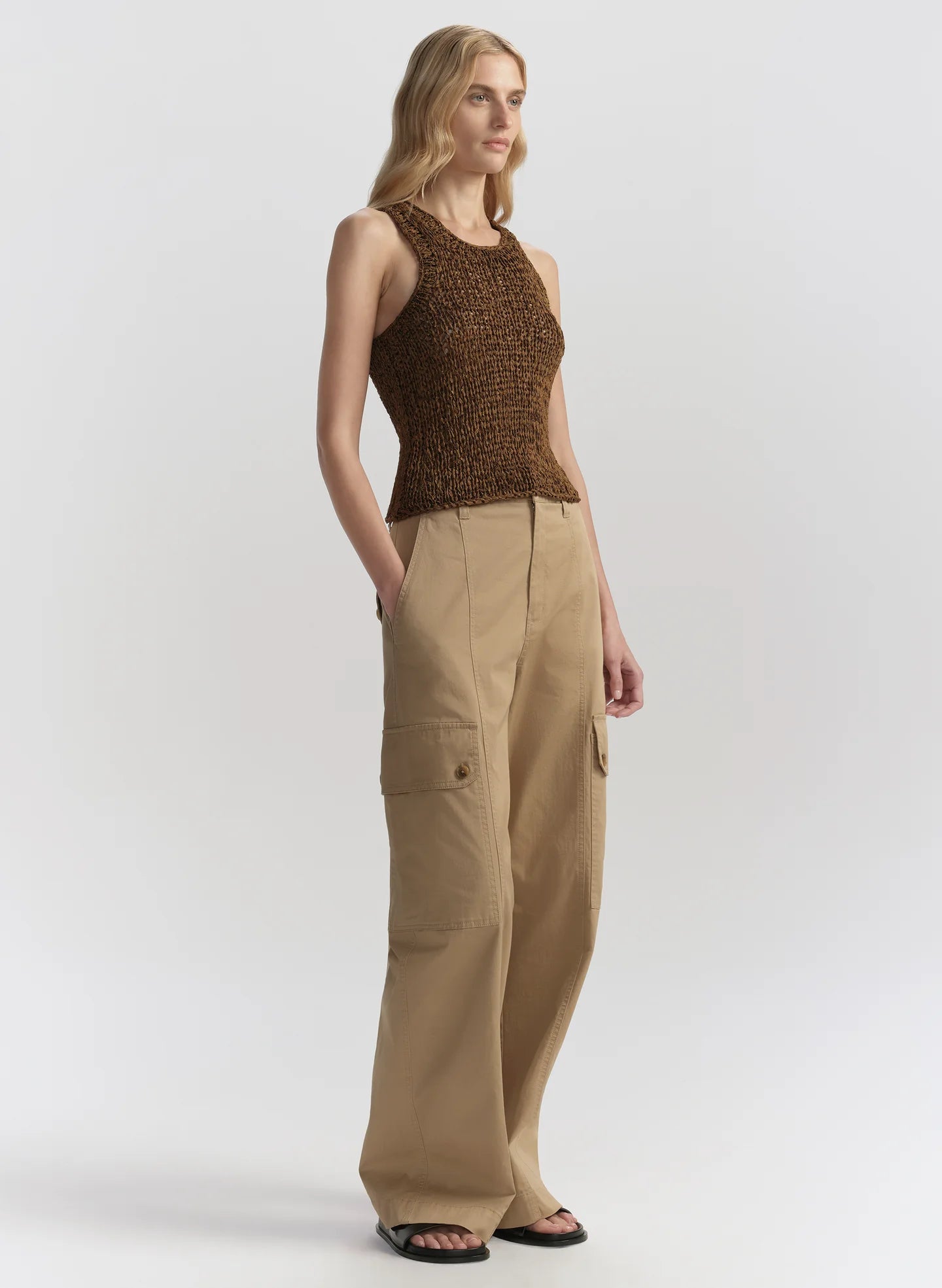 Nelly Open Knit Tank - Canyon Dust by A.L.C — alternate view