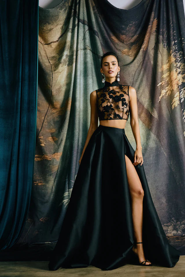 Skye Sheer Top - Black by Sau Lee — view 5