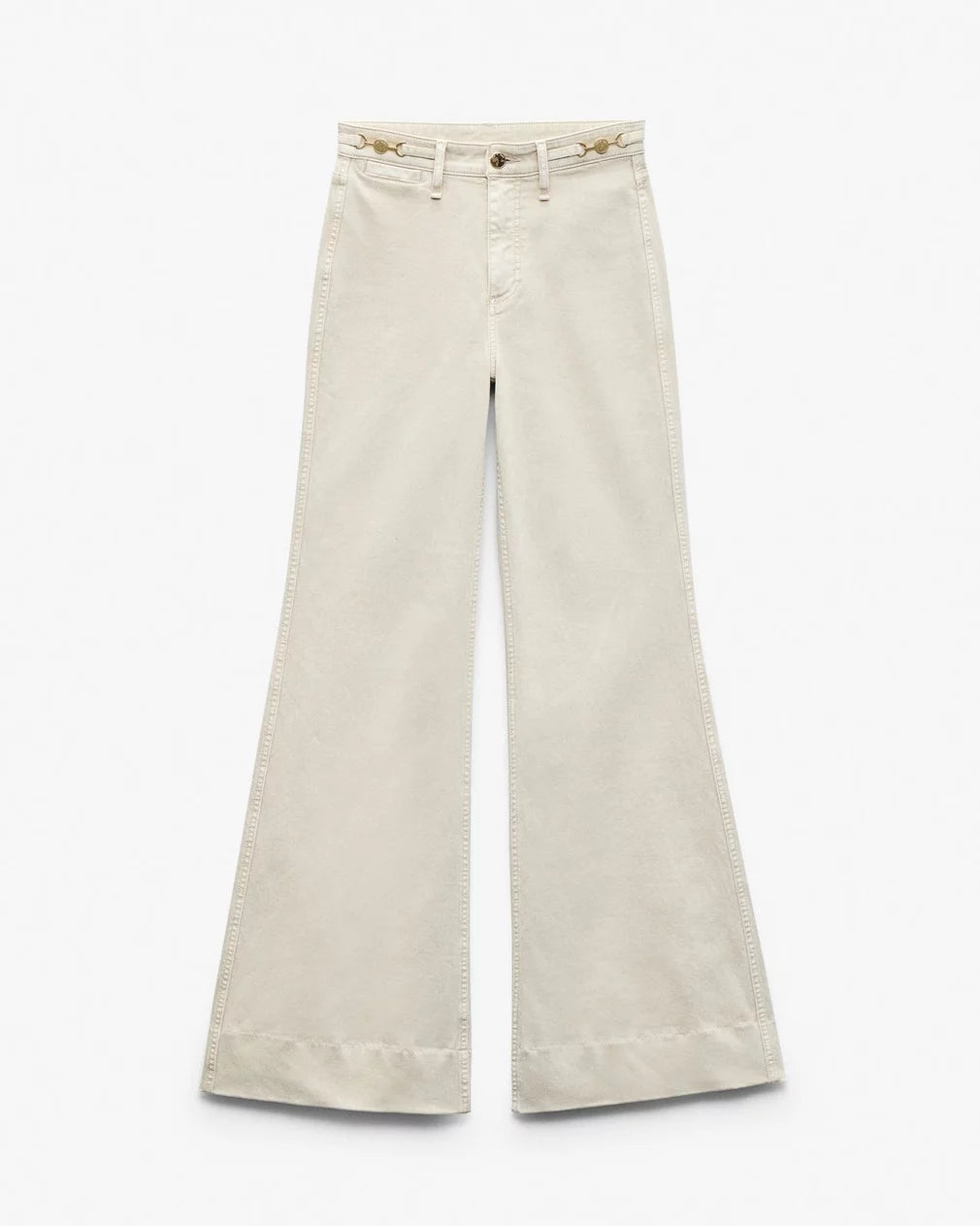 Skylar Vintage Stretch Wide-Leg Jeans - Sand Stone by Rag & Bone — view 5