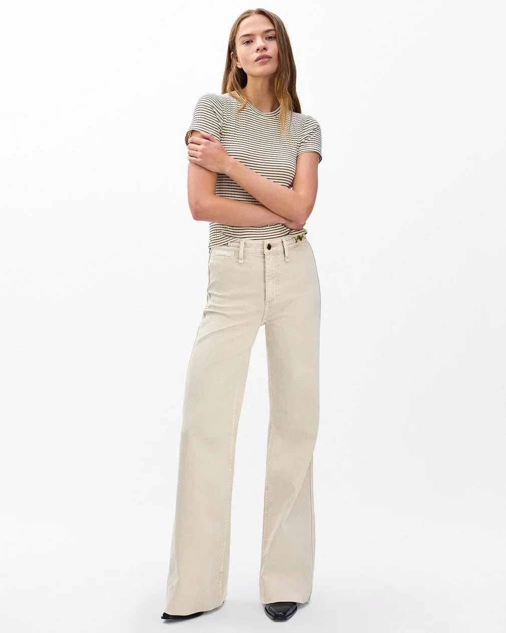 Skylar Vintage Stretch Wide-Leg Jeans - Sand Stone by Rag & Bone | 25 South Boutiques
