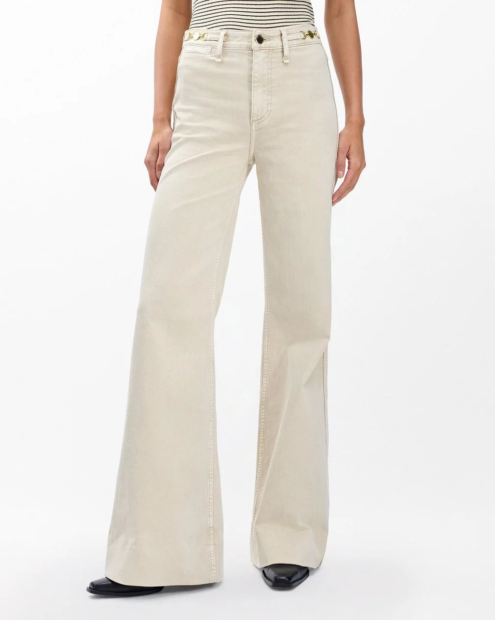 Skylar Vintage Stretch Wide-Leg Jeans - Sand Stone by Rag & Bone — alternate view