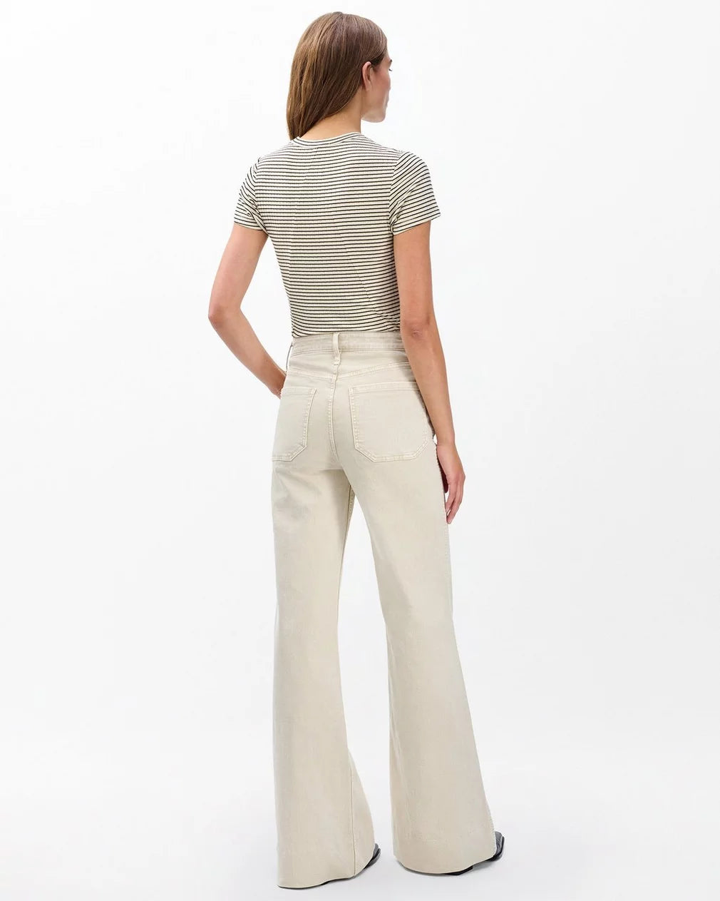 Skylar Vintage Stretch Wide-Leg Jeans - Sand Stone by Rag & Bone — view 4