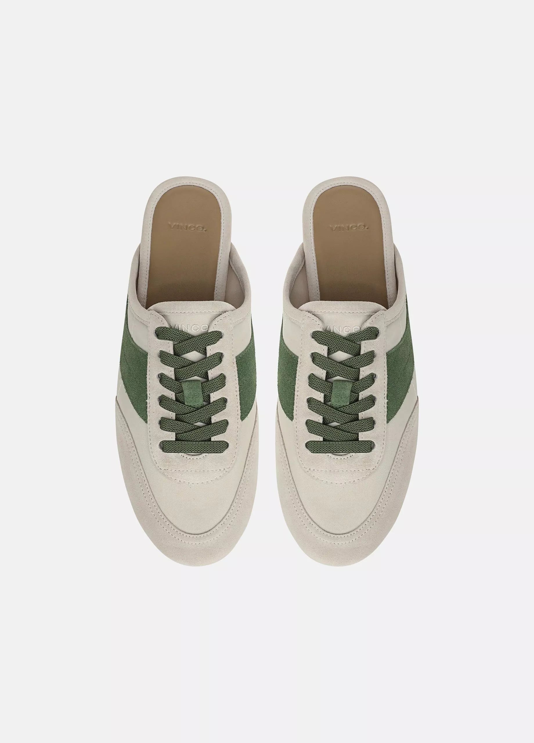 Solstice Suede Sneaker Mule - Moonlight Garden Green by Vince — view 3
