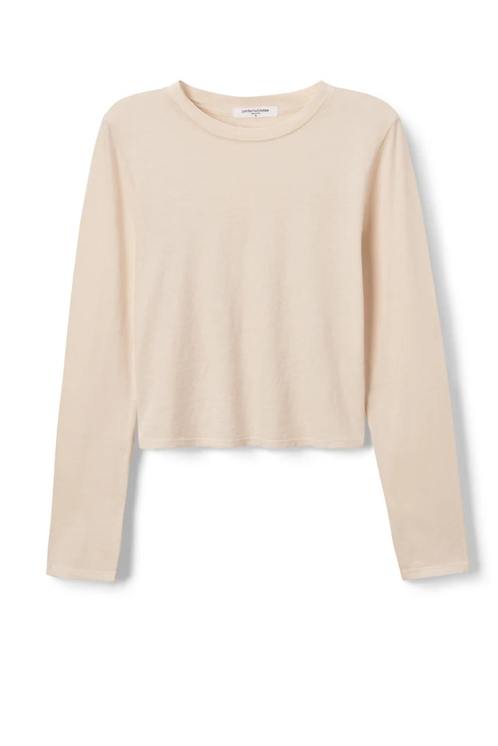 Jamie Cotton Long Sleeve Crew - Sugar by perfectwhitetee — view 5