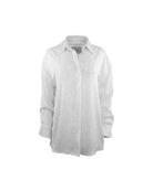 Styx Sequin Boyshirt - White by Theo The Label — view 6