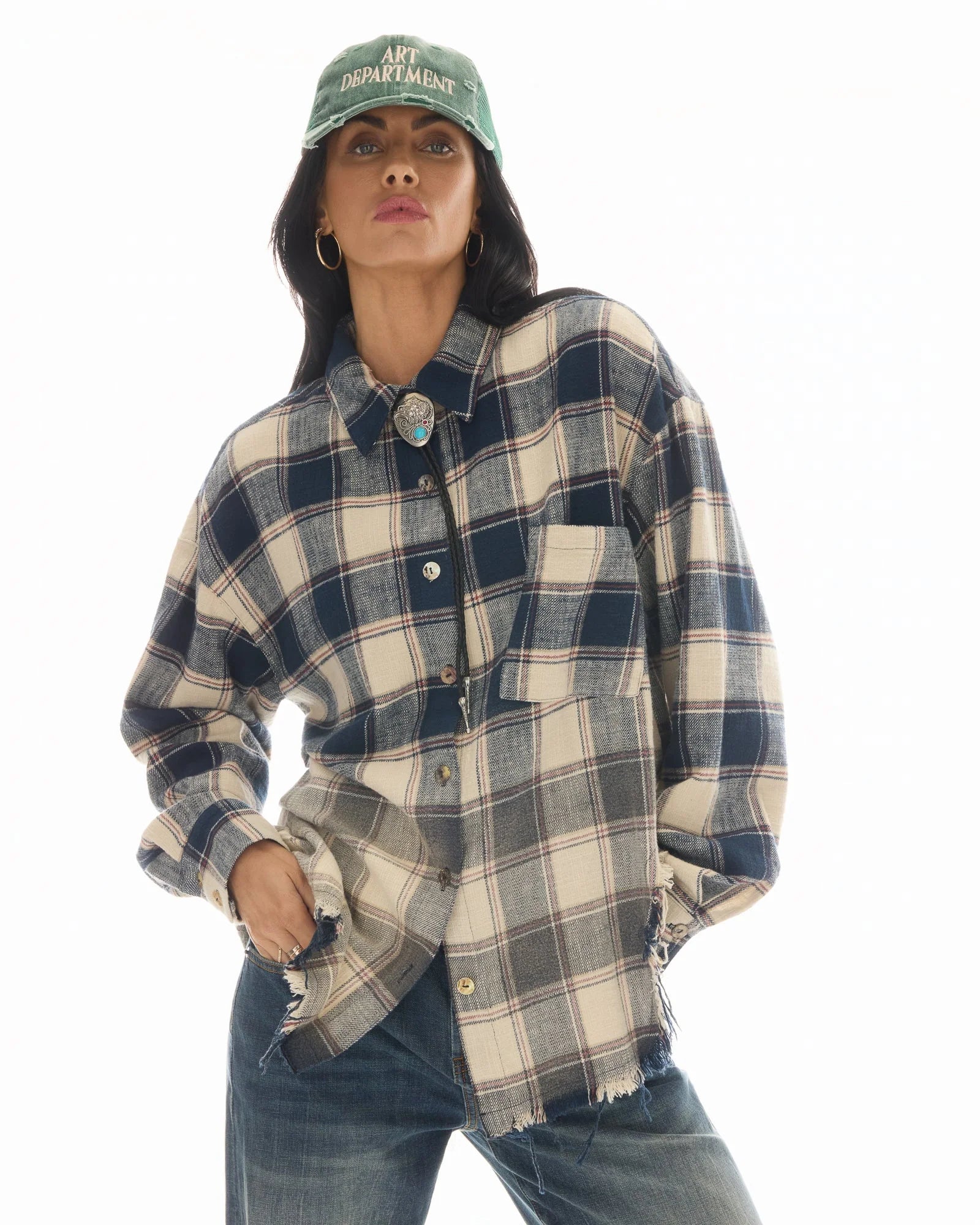 Cutaway Bleached Flannel Shirt - Cream by The Tales | 25 South Boutiques