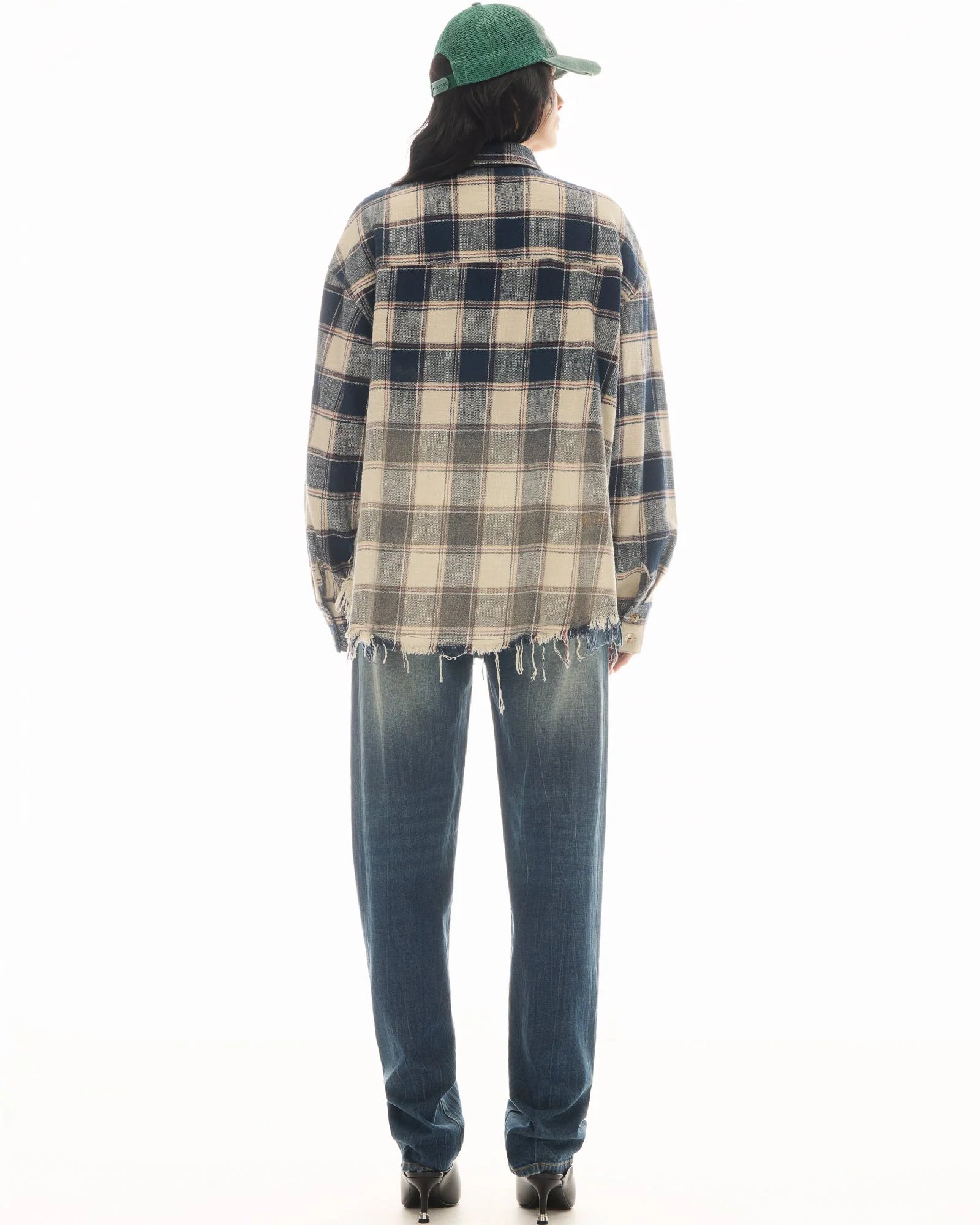 Cutaway Bleached Flannel Shirt - Cream by The Tales — view 6
