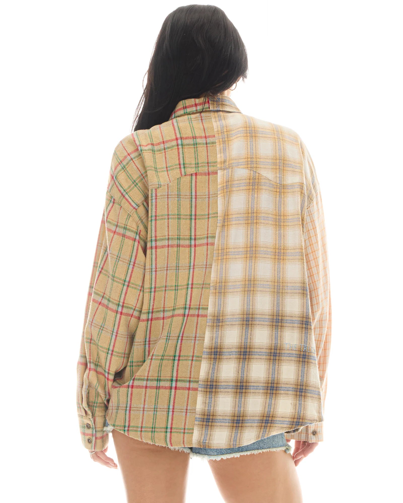 Half N Half Teddy Western Shirt - Cream by The Tales — view 4