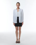 Styx Sequin Boyshirt - White by Theo The Label — view 3