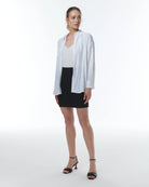 Styx Sequin Boyshirt - White by Theo The Label — view 4