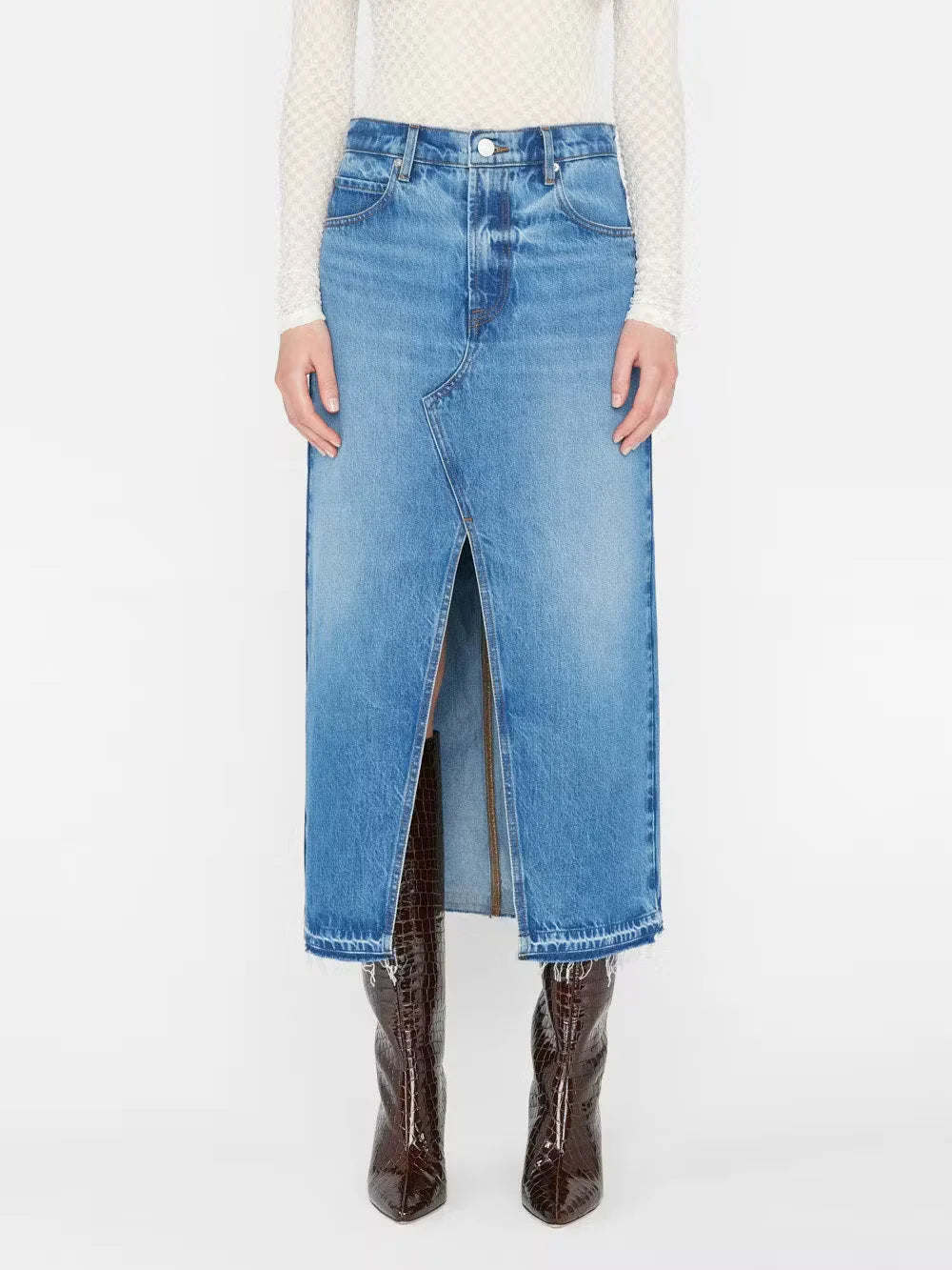 The Midaxi Skirt - Del Amo by Frame — alternate view